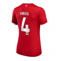 Fotbalové Dres Liverpool Virgil van Dijk #4 Dámské Domácí 2023-24 Krátký Rukáv